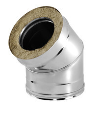 Изображение товара Отвод Вулкан V50R 45° х d115х215 мм с изоляцией AISI 321/304