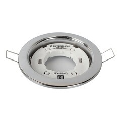 Светильник точечный встраиваемый Ultraflash GX-53-02 220 В металл хром 14056