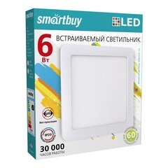 Светильник светодиодный встраиваемый квадрат Smartbuy 6 Вт 4000K IP20 SBL-DLSq-6-4K