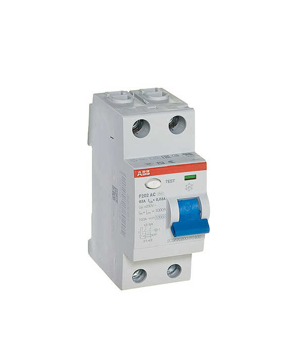 Изображение товара УЗО ABB S F202 63А 1P+N тип AC 30 мА Италия