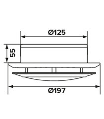 Анемостат вытяжной регулируемый Era с фланцем d125 мм белый - фото 4