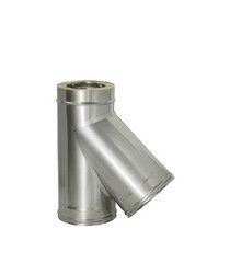 Тройник Дымок 45° х d150х230 мм с изоляцией AISI 439
