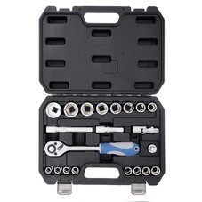 Набор инструмента слесарно-монтажный, Cr-V, 1/2", 21 предм., (шт.)