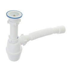 Сифон для мойки/раковины, в комплекте с гибкой трубой, 1 1/2"х40мм, труба 40х40/50, (шт.)