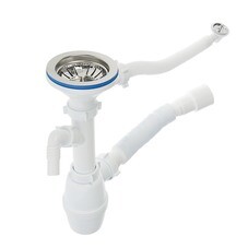 Сифон для мойки, с кругл. переливом, с отводом, в комп. с гибк. Трубой, 3 1/2"х40мм, 40х40/50, (шт.)