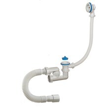 Сифон для ванны регул. с выпуск. и перелив. в комп. с гиб.трубой, 1 1/2"х40мм, труба 40х40/50, (шт.)