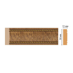 Молдинг полиуретановый Decomaster орех 50x11x2400 мм 156-3/40