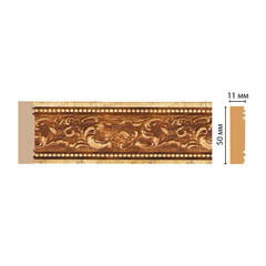 Молдинг полиуретановый Decomaster античное золото 50x11x2400 мм 156-552/40