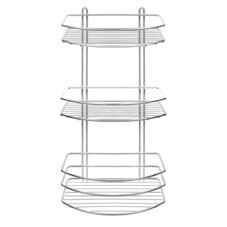 Полка для ванной овал 3 яруса гальваника цинк,цвет хром, (шт.)