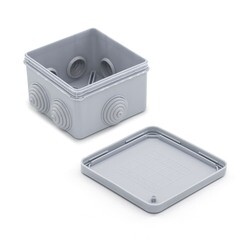 Коробка разветвительные для нар.монтажа, с крышк, из полипропилена, 7вводов, 80х80х40мм, IP54, (шт.)