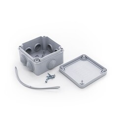 Коробка разветвительная для наружного монтажа, полипропилен, 7 вводов, IP55, 105х105х55мм, (шт.)