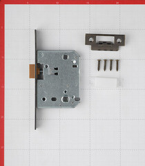 Замок врезной Palladium 470 AB для межкомнатной двери под фиксатор античная бронза - фото 2