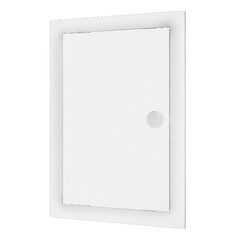 Люк-дверца ревизионный с ручкой (Л2040Р) пластиковый, нажимной, 218х418 мм с фланцем 196х396мм, (шт.