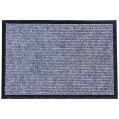 Коврик грязезащитный Ребро ПВХ, полиэстер, серый, 40х60см, (шт.)