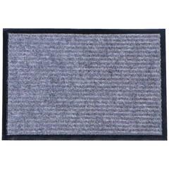 Коврик грязезащитный Ребро ПВХ, полиэстер, серый, 50х80см, (шт.)