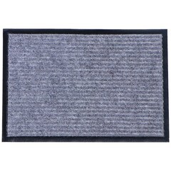 Коврик грязезащитный Ребро ПВХ, полиэстер, серый, 80х120см, (шт.)