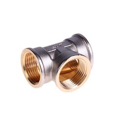 Тройник латунный, внутренняя резьба, 1", (шт.)