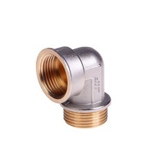 Угольник латунный, внутренняя/наружная резьба, 1/2", (шт.)