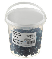 Саморезы кровельные с буром 19х5,5 мм металл-металл коричневые RAL 8017 Daxmer (250 шт.) - фото 2