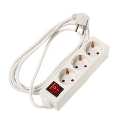 Фильтр сетевой 3 розетки, ПВС 3х1 мм², 16А, с/з, 3м, (шт.)