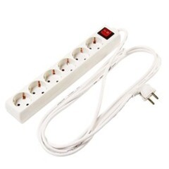 Фильтр сетевой 6 розеток, ПВС 3х1 мм², 16А, с/з, 3м, (шт.)