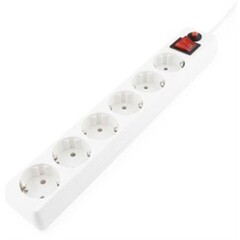 Фильтр сетевой 6 розеток, ПВС 3х1 мм², 16А, с/з, 5м, (шт.)