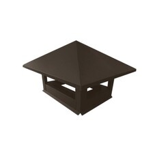 Дымник на трубу 1130х630 мм 0,5 Coat puRal mattt с пленкой Ral 8019 темно-коричневый