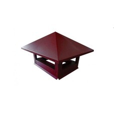 Дымник на трубу 1480х680 мм 0,45 Pe с пленкой Ral 3005 красное вино