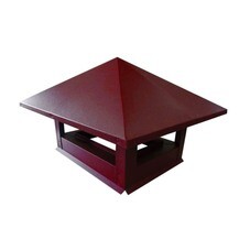 Дымник на трубу 1820х390 мм 0,5 Satin с пленкой Ral 3009 оксидно-красный