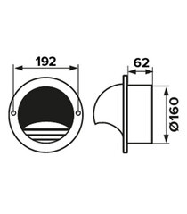 Выход вентиляционный стенной стальной Era d160 мм - фото 4