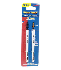 Пилки для лобзика Практика T318BF (038-760) по металлу L110 мм быстрый рез (2 шт.) - фото 2