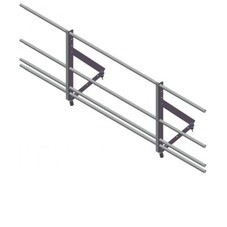 Ограждение кровельное со снегозадержателем Оптима H120 см 2 м сигнальный серый RAL 7004