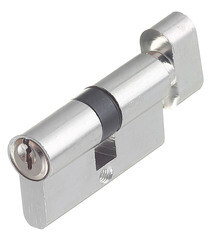 ььЦилиндр ФЗ E AL 60 CP Т01 60 (30х30) мм ключ/вертушка хром