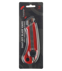 Нож строительный Hesler 18 мм с сегментированным лезвием пластиковый корпус с винтовым фиксатором - фото 2