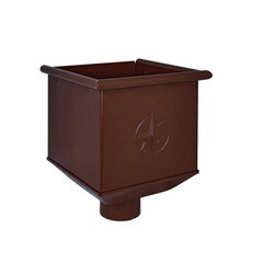 Воронка желоба Аквасистем металлическая d125/90 мм RAL8017