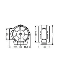 Вентилятор канальный осевой Cata MT-150 d150 мм слоновая кость - фото 3