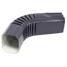 Колено прямоугольное Vortex металлическое 235x235x105 мм RAL 7024