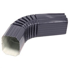 Колено прямоугольное Vortex металлическое 235x235x105 мм RAL 7024