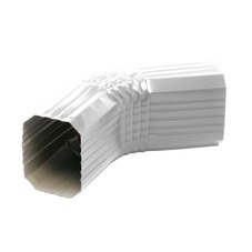 Колено прямоугольное Vortex металлическое 235x235x105 мм 9003