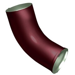 Колено стока Оптима металлическое d90 мм красное вино RAL 3005