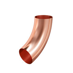 Колено трубы Аквасистем универсальное d150/100 мм 72° медный