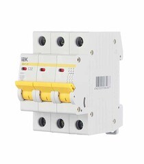 Автоматический выключатель модульный IEK Karat ВА 47-29 3P 32А тип C 4,5 кА 400 В (MVA20-3-032-C) - фото 4