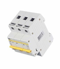 Автоматический выключатель модульный IEK Karat ВА 47-29 3P 25А тип C 4,5 кА 400 В (MVA20-3-025-C) - фото 3