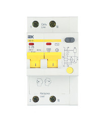 Изображение товара Автомат дифференциальный IEK Karat АД-12 25А 1P+N тип AC 30 мА 4,5 кА (MAD10-2-025-C-030)