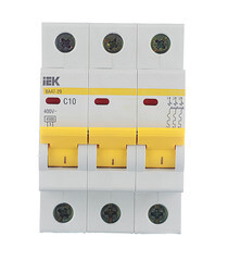 Автоматический выключатель модульный IEK Karat ВА 47-29 3P 10А тип C 4,5 кА 400 В (MVA20-3-010-C) - фото 1