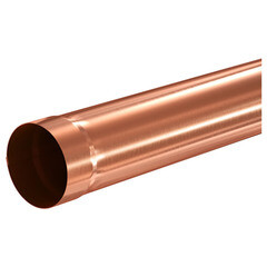 Труба водосточная Аквасистем металлическая d125/90 мм 1 м медь