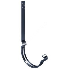 Кронштейн желоба длинный полоса Grand Line металлический d150 мм мокрый асфальт RAL 7024