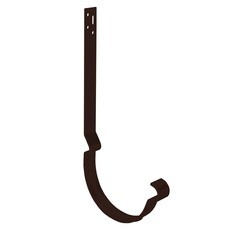 Кронштейн желоба длинный полоса Grand Line металлический d150 мм шоколад RAL 8017