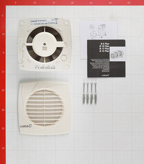 Вентилятор осевой Cata B-10 Plus 140х140 мм d100 мм слоновая кость - фото 2