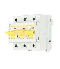 Автоматический выключатель модульный IEK Karat ВА 47-100 3P 100А тип C 10 кА 400 В (MVA40-3-100-C) - фото 6